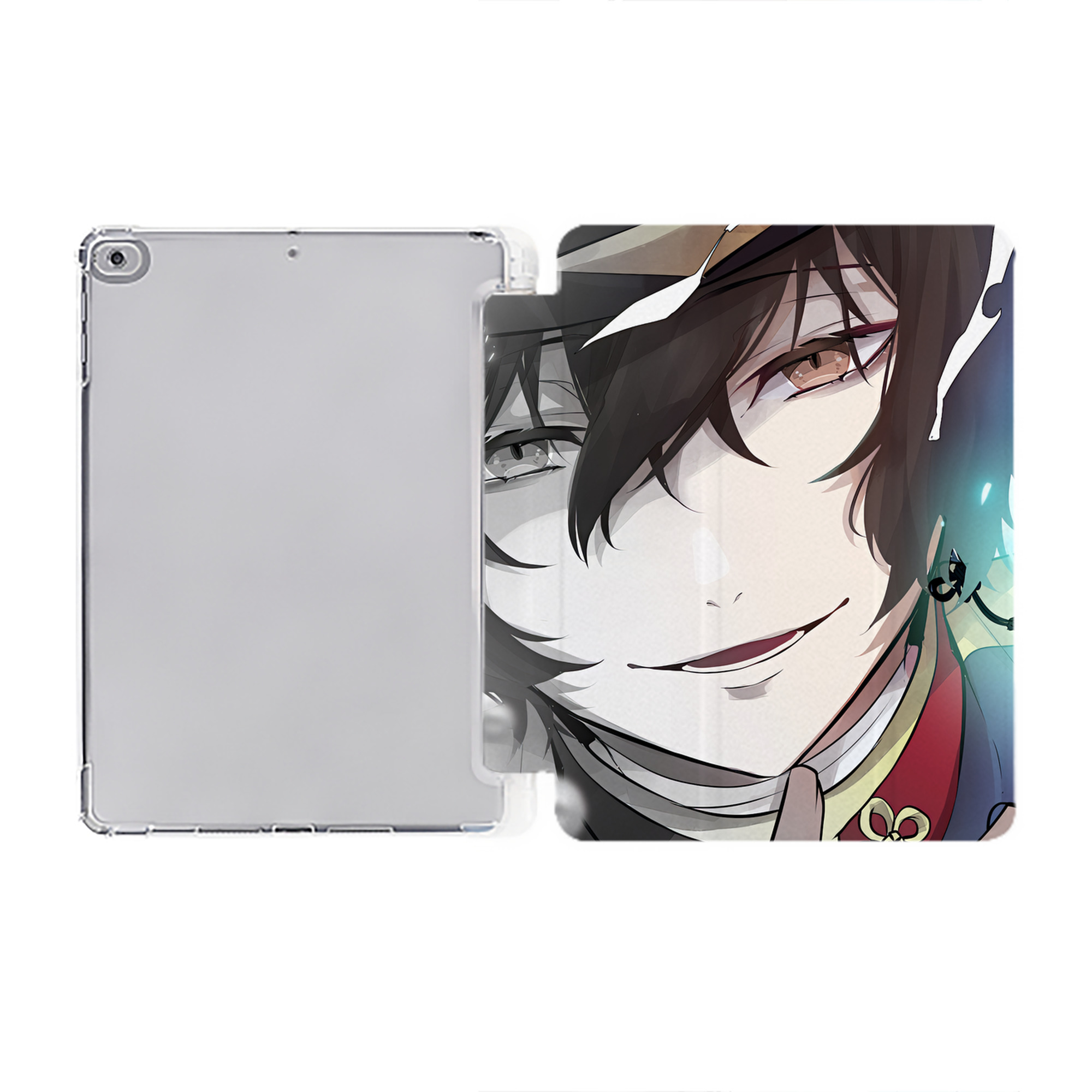 （画像用） 文豪ストレイドッグス Bungo Stray Dogs IPad ケース ペン収納付き 三つ折りスタンド PUレザー×シリコン 対応機種9.5/10.5/10.9インチ